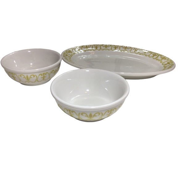 Jackson China Falls Creek PA By Paul McCobb Golden Harvest Platter + 2 Bowls - Picture 3 of 11